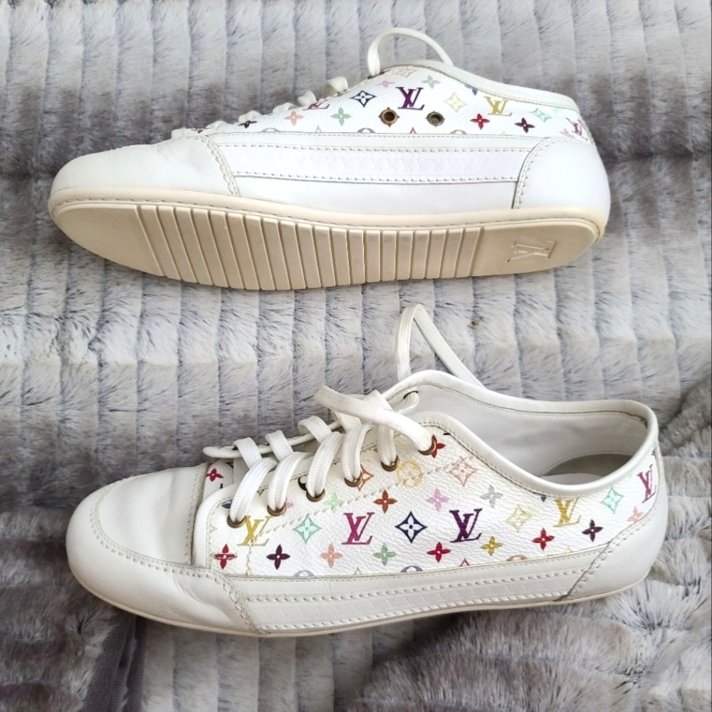 LOUIS VUITTON LV multicolor monogram womens size 7 rare vintage